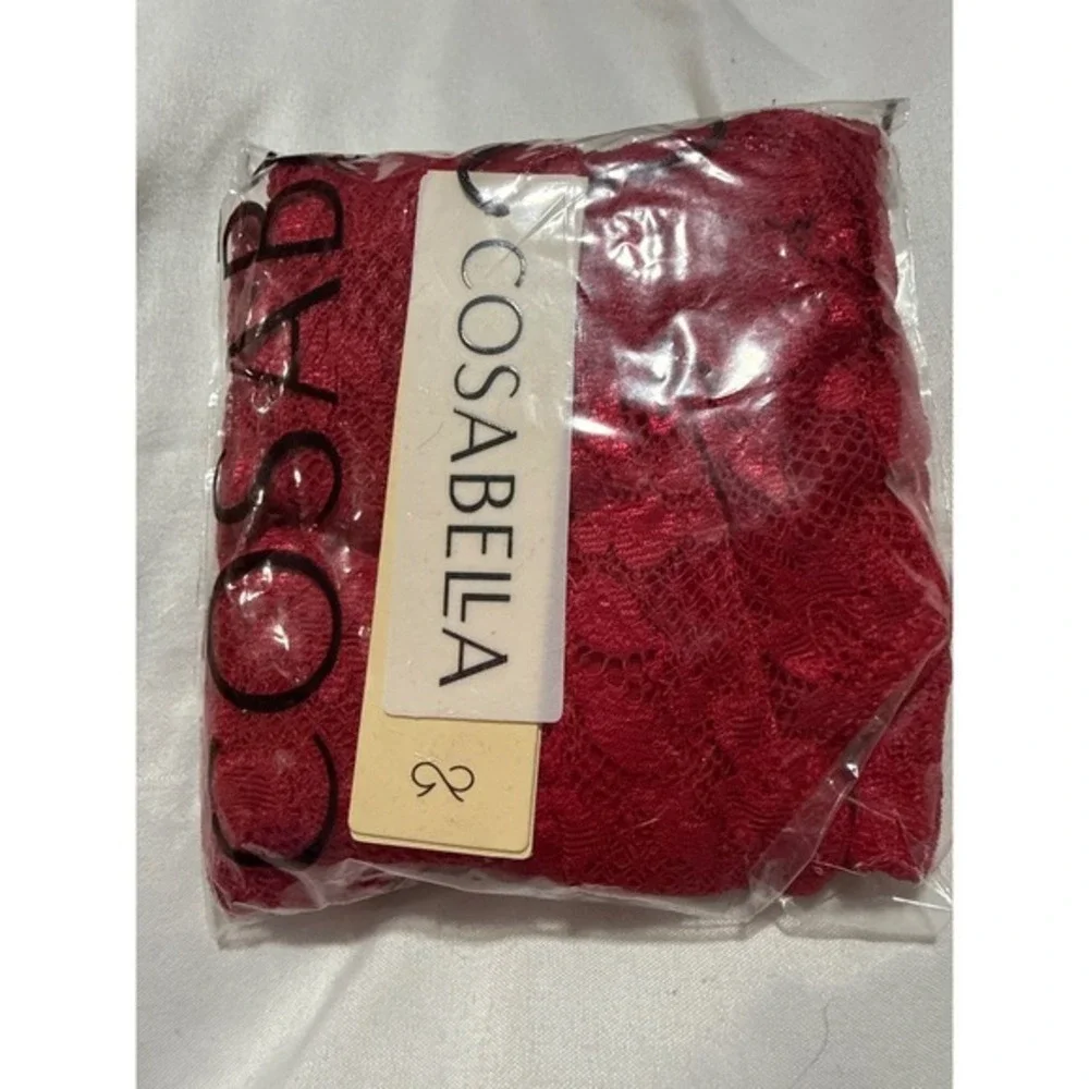Cosabella Never Say Never Men's Lace Micro Brief Red Sexy Luxury Comfort M NWT